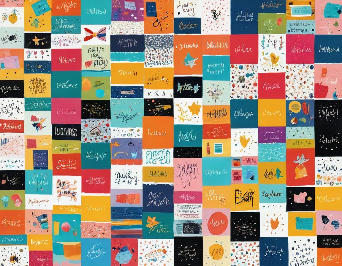 A vibrant collage of various video clips represented as colorful, animated rectangles, each showcasing different moods - laughter, inspiration, relaxation, and excitement. Surround the clips with playful, whimsical elements like confetti and stars, symbolizing joy and entertainment. Incorporate a bright and cheerful background that radiates positivity and fun. The overall theme should convey a dynamic, engaging vibe that invites viewers to explore the content. ultra-modern, vibrant colors, energetic style.